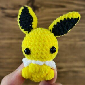 Handmade Amigurumi Crochet Pokemon Small Jolteon Plushie